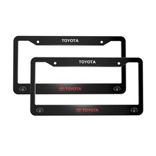 Toyota 2 Pack Stainless Steel Rust-proof License Plate Frame Holder Black Toyota 2 Pack Stainless Steel Rust-proof License Plate Frame Holder Black