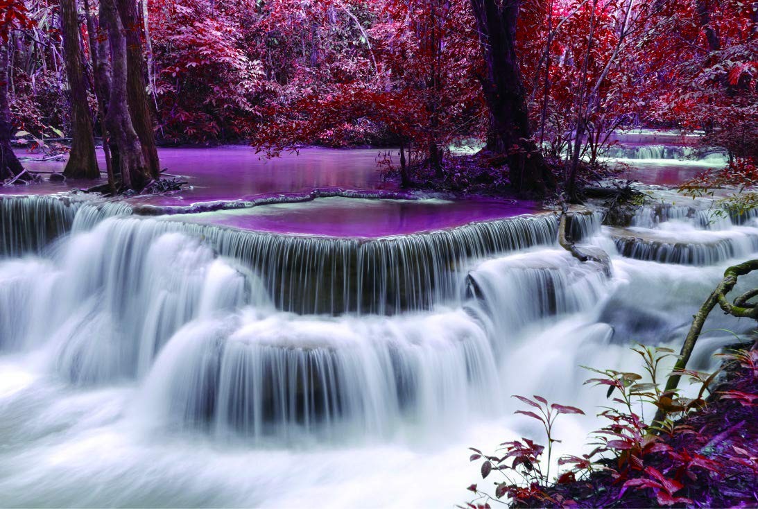 Vaton Jigsaw Puzzles for Adults 1000 27.56 x 19.69 inches, Forest Waterfall