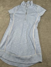 Tommy Bahama Dress Womens S Tobago Bay 1/2 Zip Blue Pima Cotton Pockets Pullover