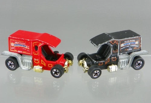 Vintage 1976 Hot Wheels Diecast Black Red T-Totaller Express Delivery Truck Lot