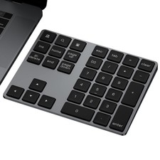 Bluetooth Number Pad Aluminum Rechargeable Numeric Keypad Wireless 34Keys