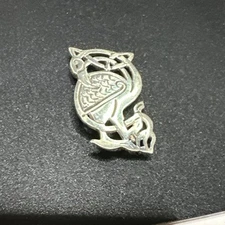 Celtic Knot Bird Jmk Omk Mk Signed Sterling Silver Brooch Pin