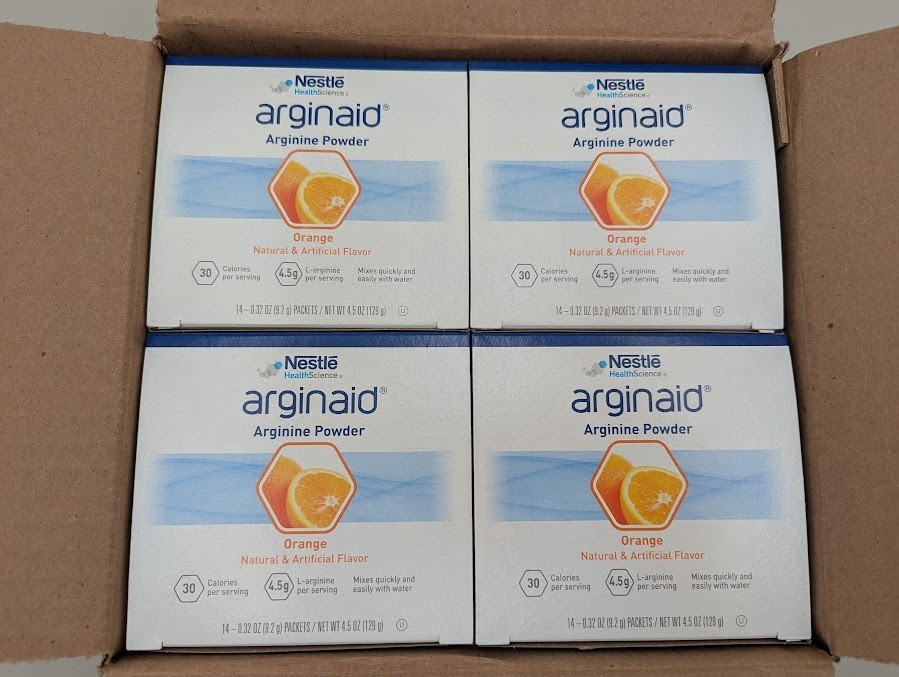 Nestle Arginaid Arginine Powder Organge 56 total packets