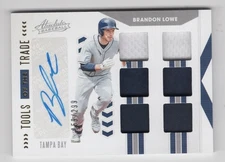 2020 PANINI ABSOLUTE TOOLS OF THE TRADE 6 SWATCH SIGNATURE BRANDON LOWE 159/299