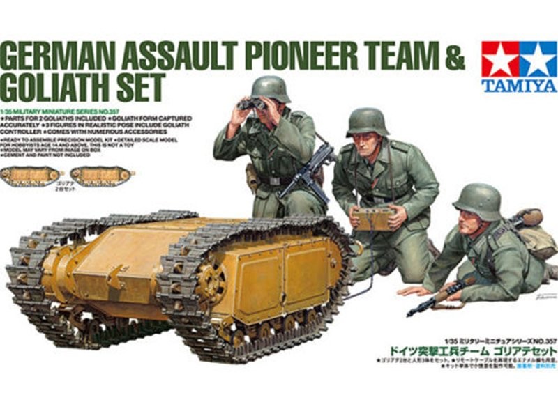 Kit Tamiya Goliath et Pionniers Allemands 1/35, l'excellence du modélisme militaire WWII