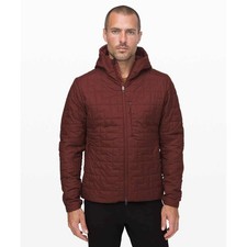 Lululemon Mens Sky Loft Quilted Hoodie Jacket L Mahogany Outdoors Insulated