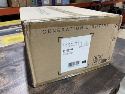 Generation Lighting 31160-839 Oslo Three Light Chandelier, Blacksmith Finish