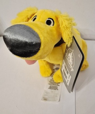 Disney Store Pixar UP Dug Plush Dog Doug Yellow Bean Bag Soft Toy Beanie 8 