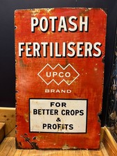 Rare Large Original Enamel Sign 'Potash Fertilisers' 
