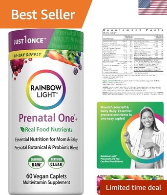 Prenatal Multivitamin One + for Women | 60 Caplets | Essential Nutrition for ...