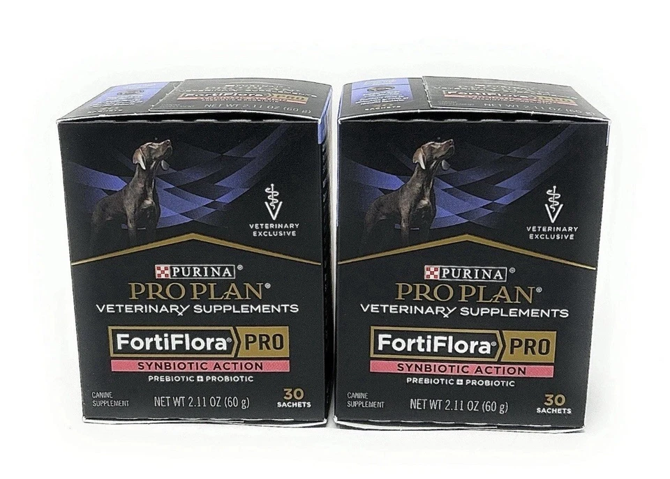 PURINA FortiFlora PRO Synbiotic Action Dog Probiotic Supplement 30packs-2 PACK