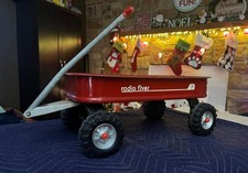 Vintage 1970's Radio Flyer Model  7 Red Metal Wagon 26" long x 10" wide
