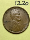1909-VDB LINCOLN WHEAT CENT, VERY HIGH GRADE!, XF-AU #1220