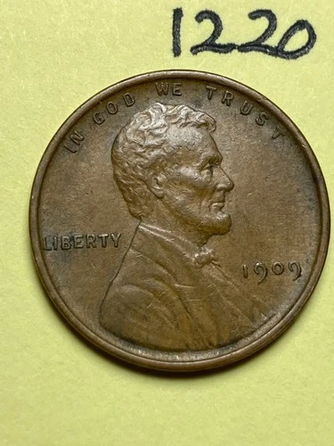 1909-VDB LINCOLN WHEAT CENT, VERY HIGH GRADE!, XF-AU #1220