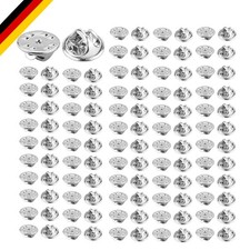 60 Stück Metallverschlüsse für Anstecknadeln & Abzeichen, Rostfrei, Silber