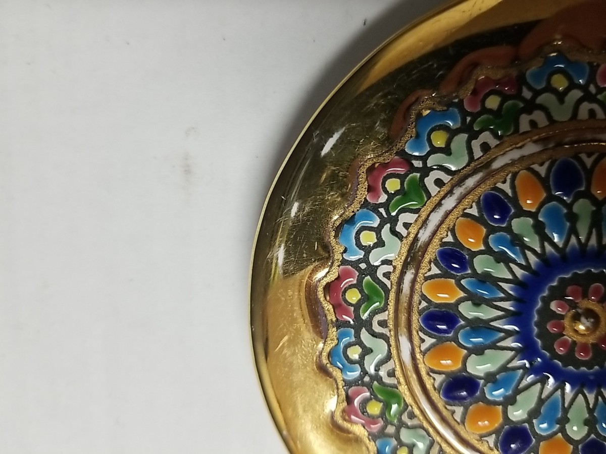 工芸品 Esmaltado a mano 24k 27.5 Cercolon Pintado a Mano con Esmaltes y Oro de ley (24K) Sevilla