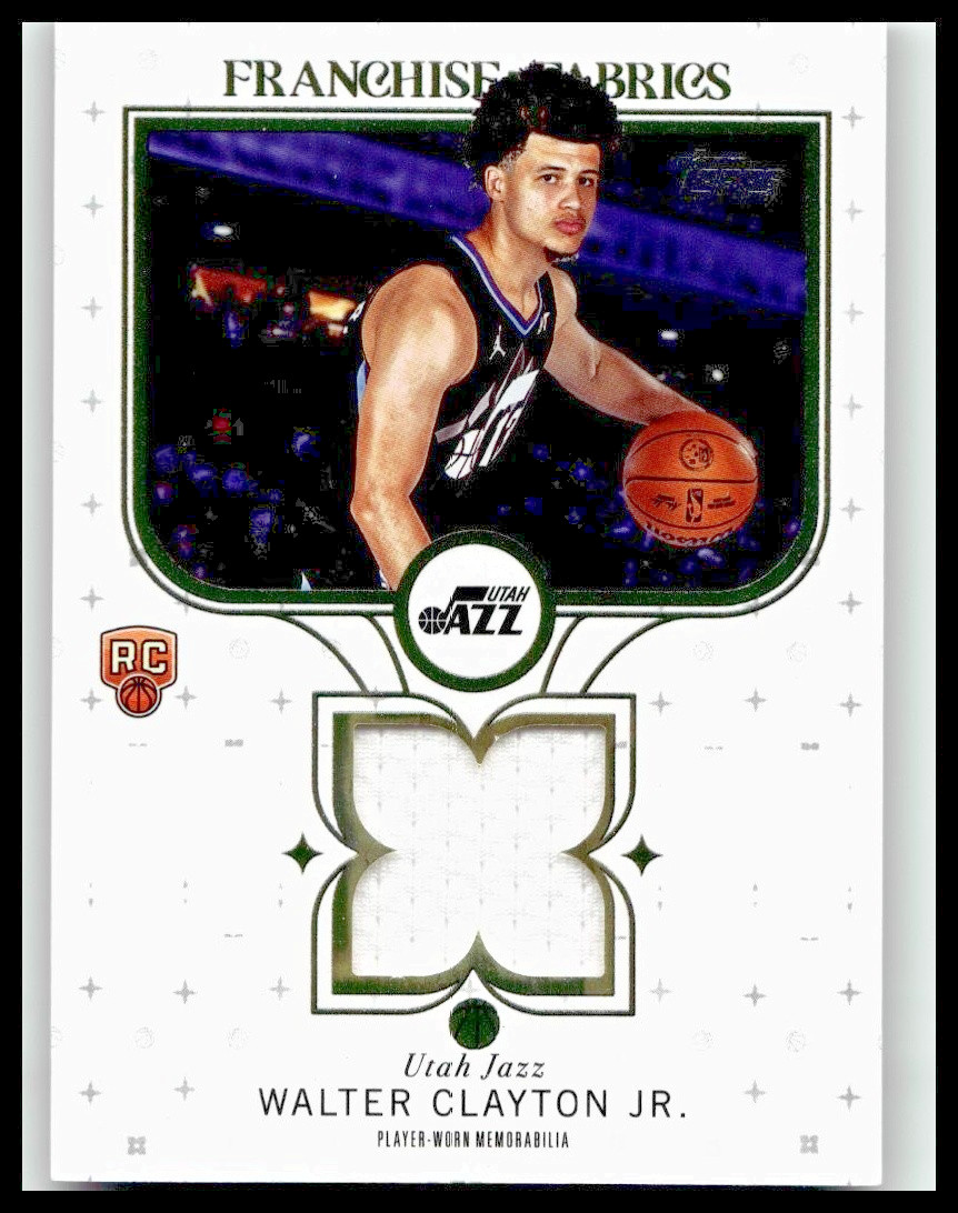 2025 Topps Basketball - Walter Clayton Jr.  Franchise Fabrics Rookie Card