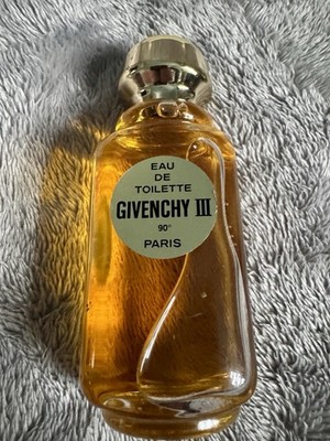 Vintage Givenchy III Eau De Toilette 2oz 60ml 90° Paris France Full Bottle Rare