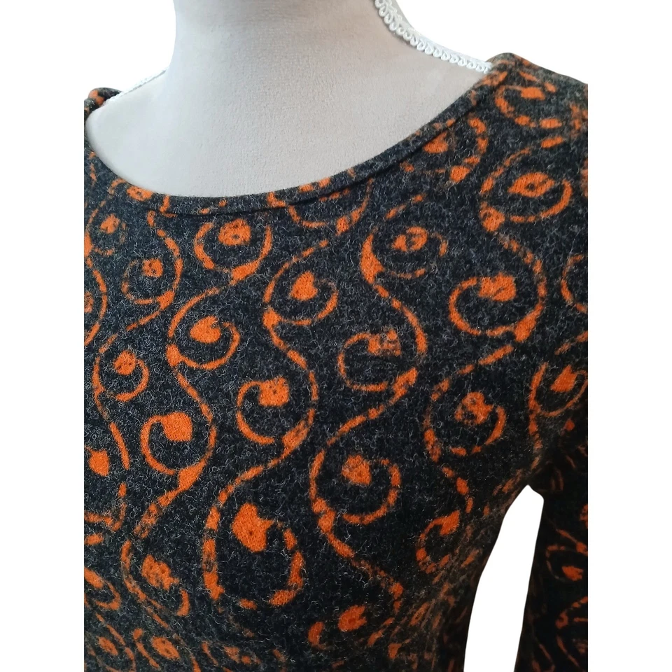 Vestido para mujer Aryeh Anthropologie Fairy Grunge etéreo remolino naranja tejido mediano Foto 3 de 4