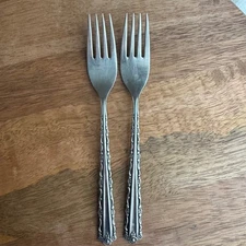 Oneida CHERIE Deluxe Stainless Steel Dinner Forks Set of 2 Vintage Flatware