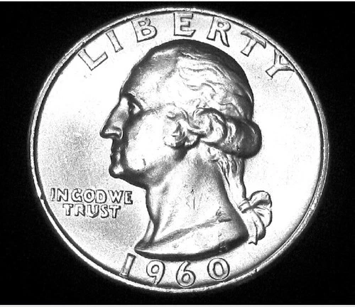 1960 D Washington Silver Quarter BU Uncirculated From Mint Set 90% Silver