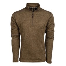 STS Ranchwear Mens Quarter Zip Chocolate Polyester Pullover Sweater 3XL