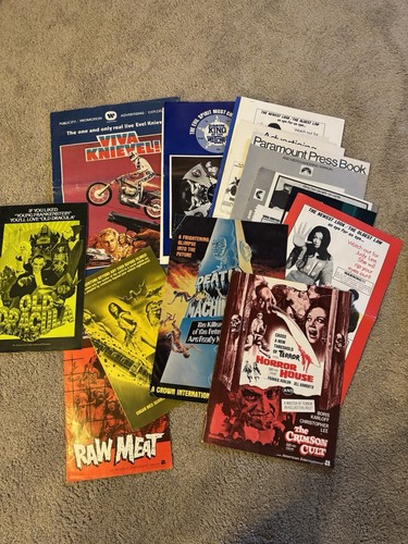 Huge Lot Of 24 Original Horror &Sci-fi Film Pressbooks!