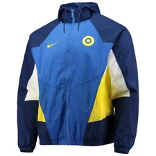 Mens Nike Chelsea Soccer Woven Wind Runner Full Zip Jacket Hoodie Jersey Large L