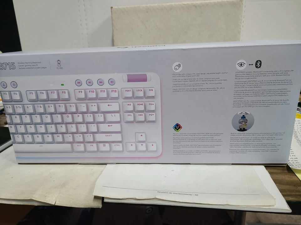 Logitech G715 TKL Aurora Collection Wireless Mechanical Gaming Keyboard Tactile - Image 3 of 4