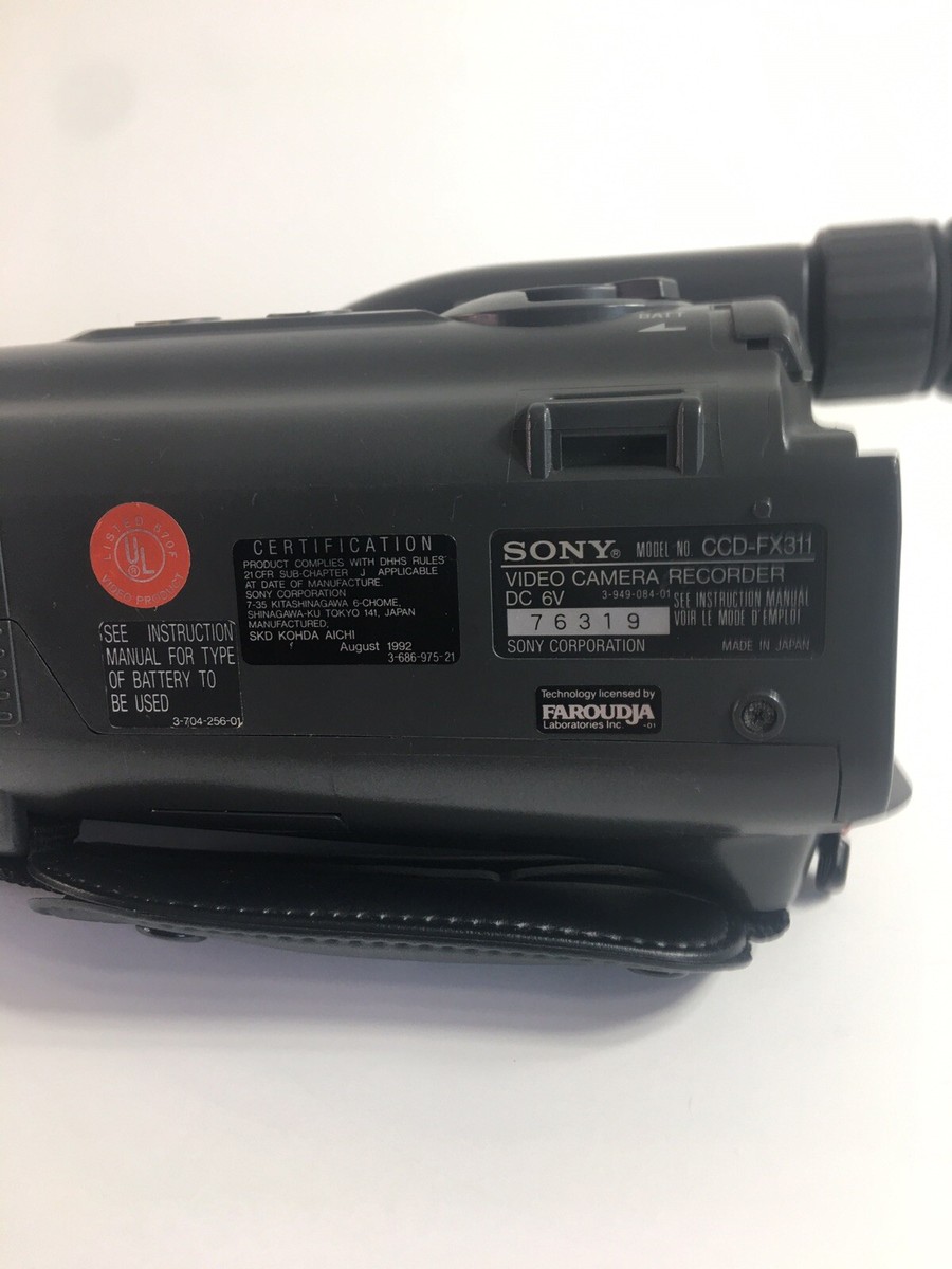 SONY Video8  Handycam  CCD-TR313  ③ Sony CCD-TR31 Camcorder - Black for sale online | eBay