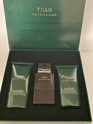 TSAR Van Cleef & Arpels Men 3 PC Gift Set 3.3oz 100ml EDT Spray Discontinued NEW