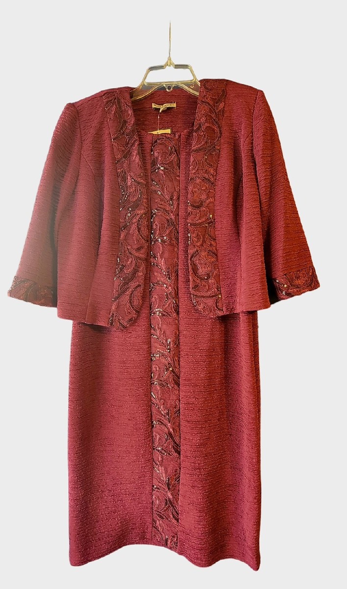 Maya Brooke 2piece Jacket Dress With Embroidered Jacket Size 8 NWT | eBay