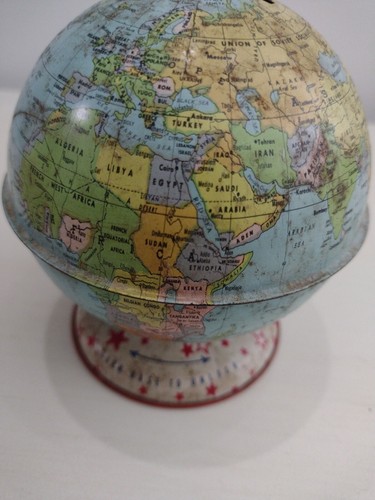 Vintage Small Globe Bank World Earth Savings Bank - Picture 5 of 11
