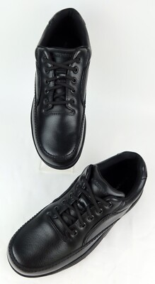 Comfy! Rockport Men\'s Size 10.5 Black Ridgefield Eureca Lace-Up Leather Shoes. Rockport Ridgefield Eureka Lace Up Casual Walking Shoes Mens  main image 3