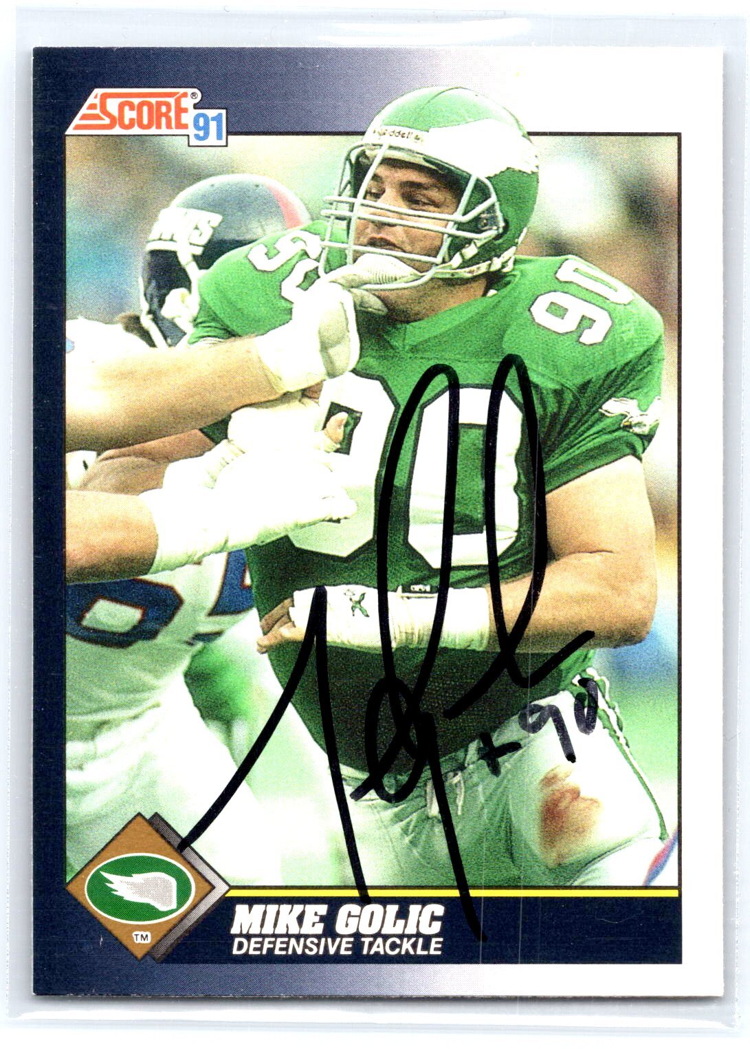 Mike Golic 1991 Score #519 Signed Autographed Card
