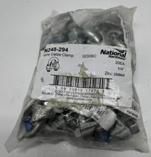 QTY 20 National Hardware Wire Cable Clamp Zinc Plated 1/4-In N248-294 3230BC