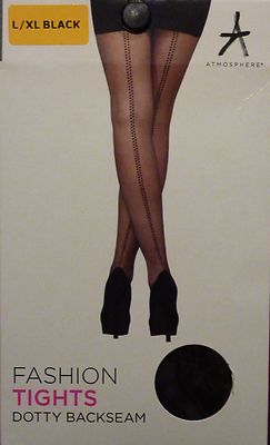 Sexy Strumpfhose Schwarz Punkte Naht 34-38 S-M Backseam Dots Nylon Neu Primark