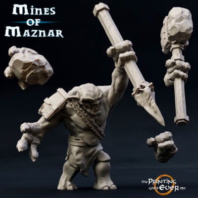 Modular Cave Troll Miniature | D&D DnD | 
