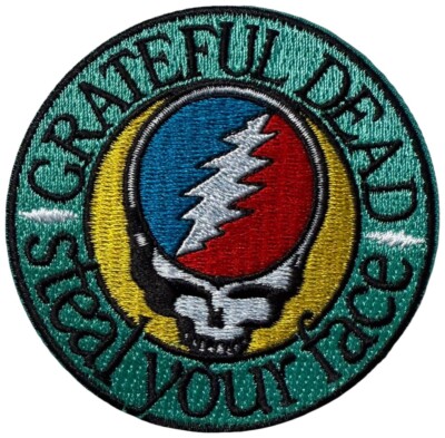 GRATEFUL DEAD - Steal Your Face Text Emblem - 7,6 cm - Patch - 169852