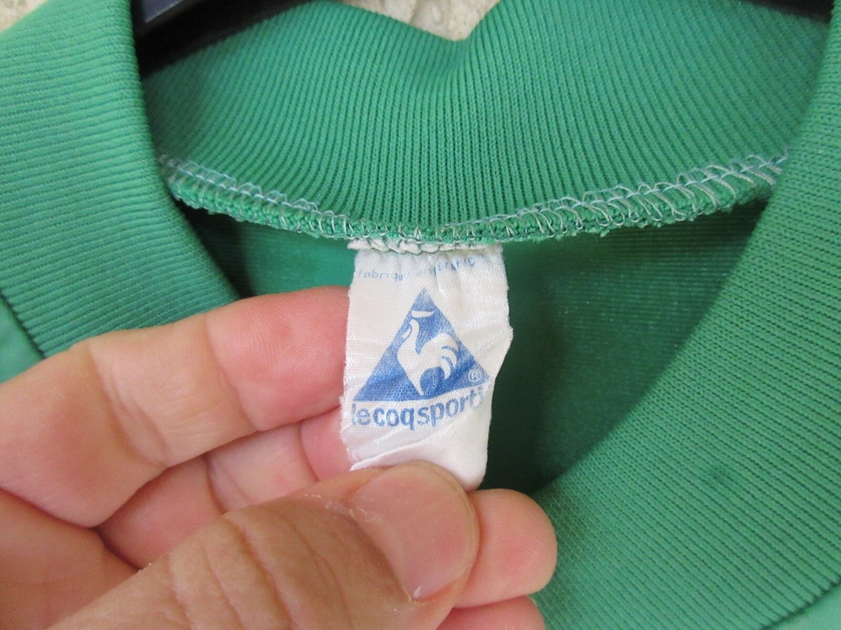 Maillot Vintage VRITZ N°12 – Le Coq Sportif – Années 80 – Vert – Taille L – Manches Longues