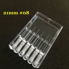 10 Packs Dental Endo K-Files 21mm #08 Stainless Steel Root Canal Hand Files