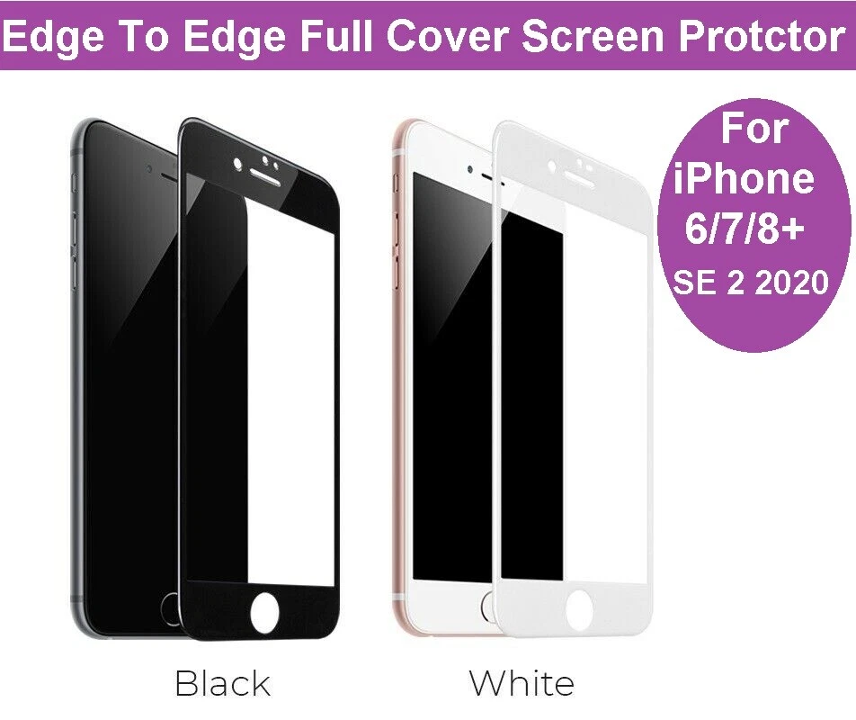 2x Full Cover Tempered Glass Screen Protector For iPhone 7 8 6 Plus SE 2020 2022 - Image 3 of 4