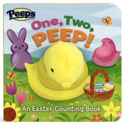 One, Two, PEEP!: Peeps Finger Puppet Board Book Easter Basket Gifts or St - GOOD