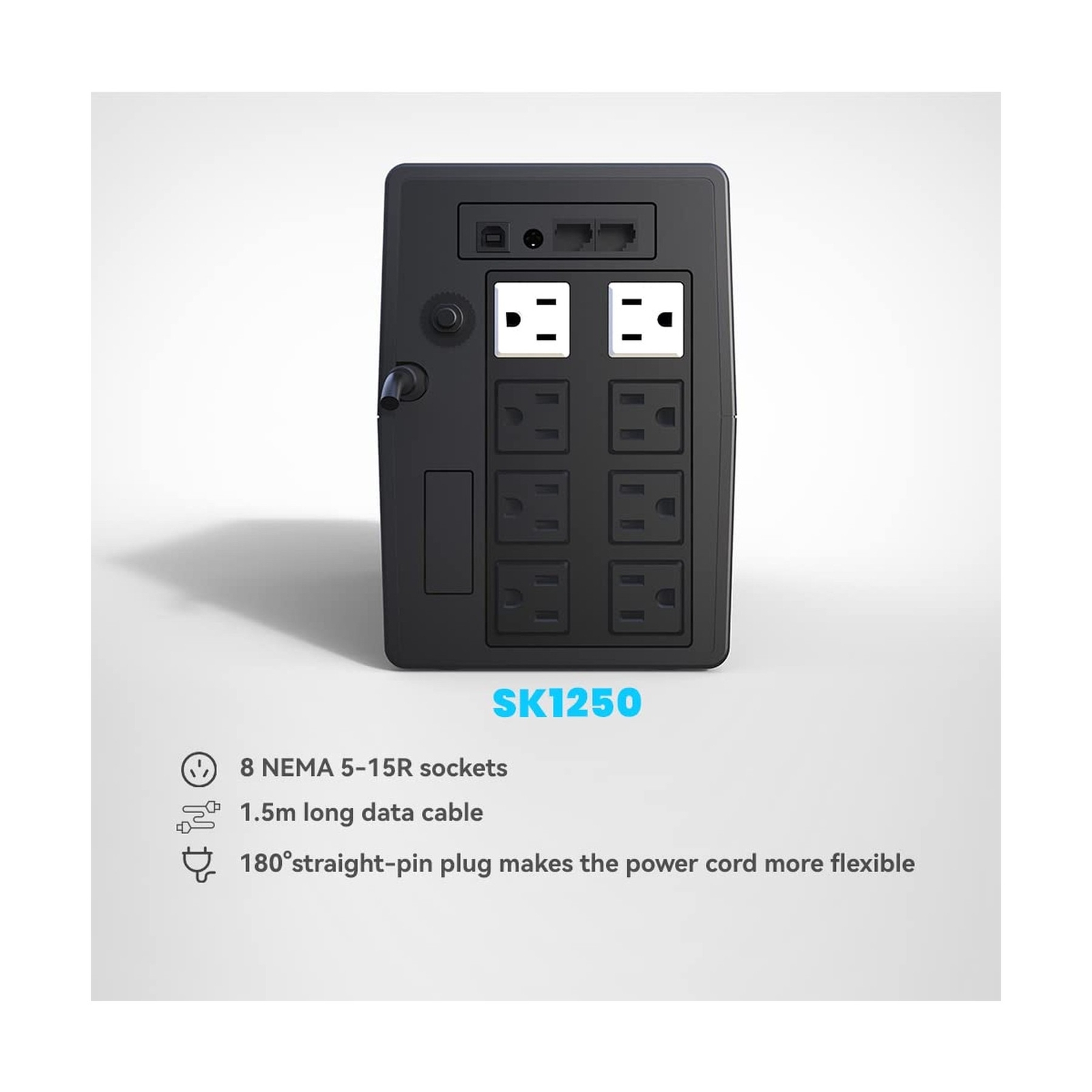 Ups Battery Backup and Surge Protector 1250VA/720W,Computer Uninterruptible P...