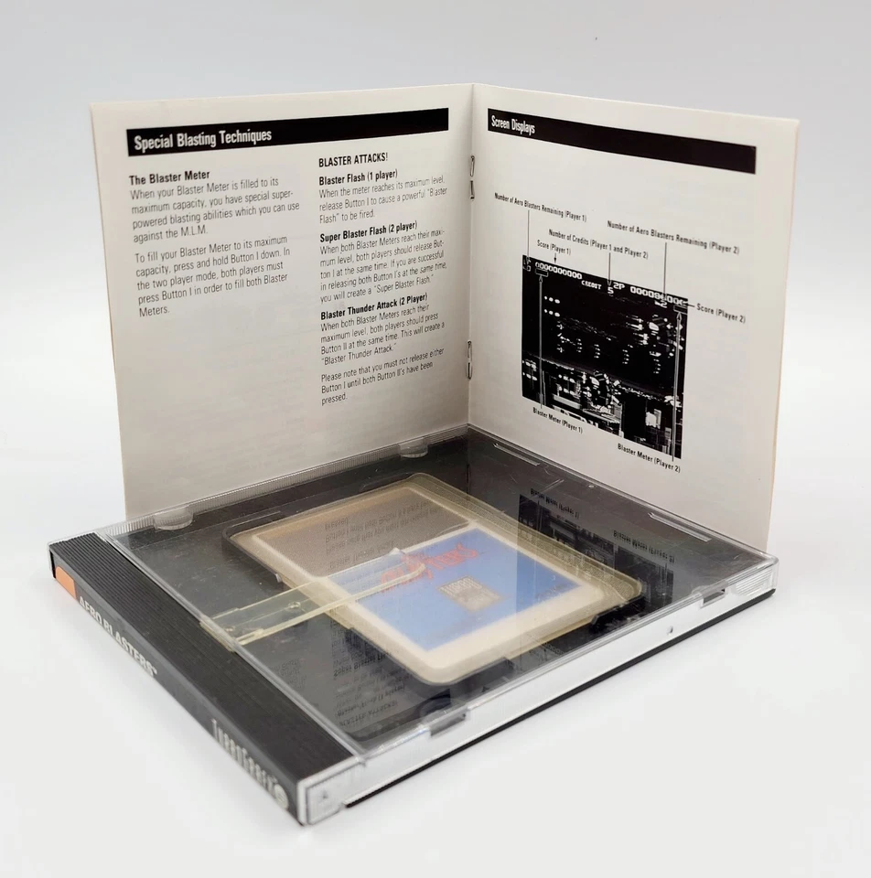 Aero Blasters (TurboGrafx-16, 1990) TG16 Complete In Case With Manual and HuCard - Image 4 of 4