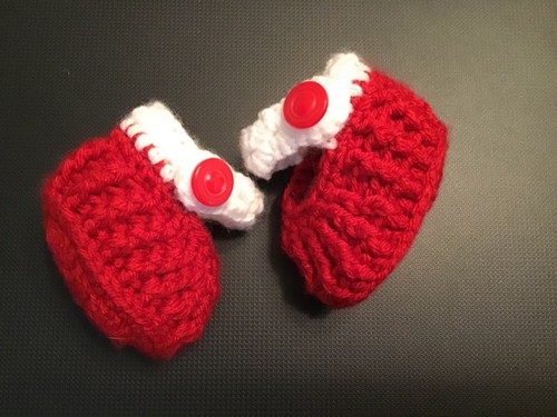 Crochet Baby Zapatos Botines Bebé Crochet Zapatos Botines Rojo y Blanco | eBay