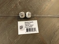 Brighton Blissful Hearts Bead J9654F Silver/Clear Stone/White Enamel