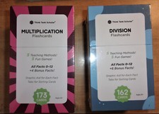 Think Tank Scholar Multiplication  Division Flash Cards- 5 Fun Games- NEW