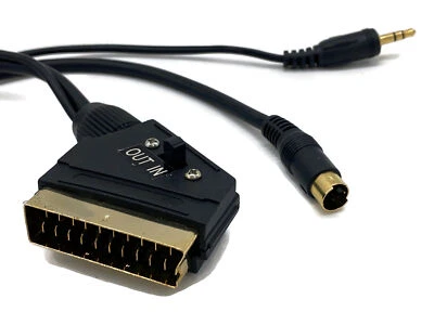 EXODA S-Video / Klinke 3,5mm Stecker auf Scart Stecker mit IN OUT Umschalter 3m