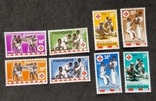 Ruanda 100 Jahre Rotes Kreuz 1963 Krankenschwester Arzt medizinisches Mikrosk...